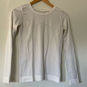 Lululemon White Swiftly Relaxed Long Sleeve Shirt Size 4
